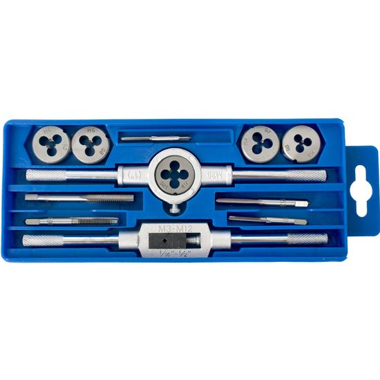 12pc Ws Tap & Die Set - Plastic Case